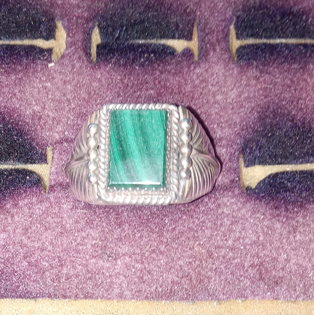 Navajo Native American Mens Stering Ring